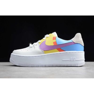 Nike Bayan Air Force 1 Sage Low Rice Zeytin Yeşili / Mor / Mavi Kaykay Ayakkabı Türkiye - 2PK11XB9